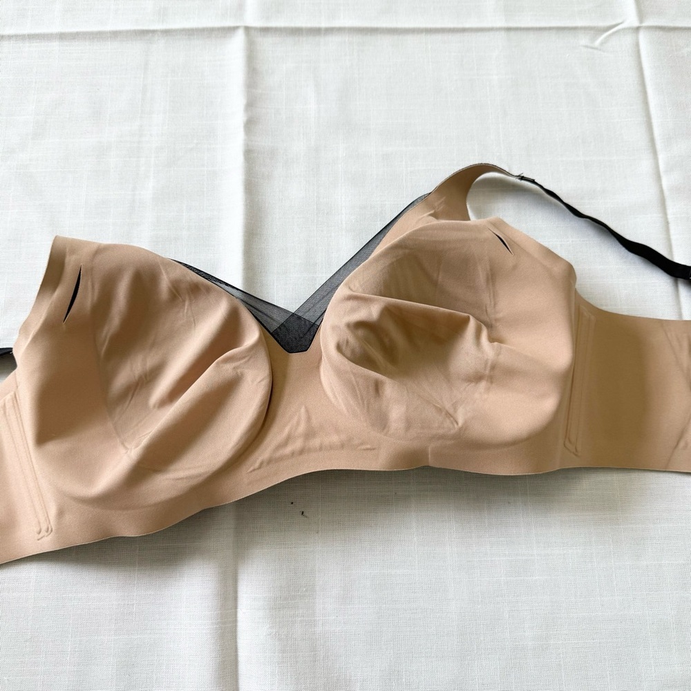 Honeylove CrossOver Wireless‎ Padded Black Tan Bra Mesh Size XL - Picture 8 of 8
